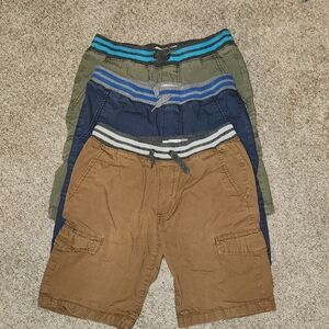 Boys Casual Shorts - Brown, Blue, Green. Size L (10/12)